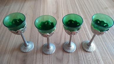 4 bicchieri vintage da amaro