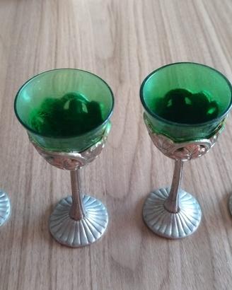 4 bicchieri vintage da amaro