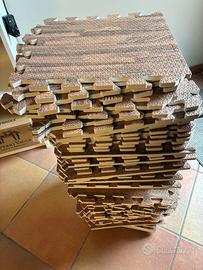 92 Pezzi tapettino puzzle effetto legno