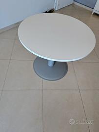 tavolo tondo bianco (base grigia) 