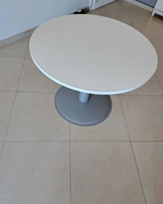 tavolo tondo bianco (base grigia) 