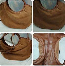 Borsa di velluto marrone 