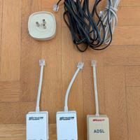 Lotto Filtri ADSL/VDSL Telecom Italia + Cavi etc