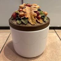 Vaso ceramica bianca - portabiscotti