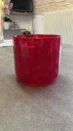 Portacandele vaso piccolo Venini rosso