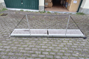 Passerella nautica in teak e alluminio