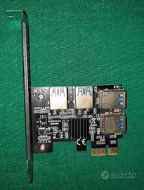Splitter 4 porte USB PCiE X1 