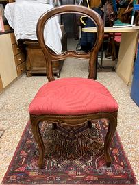 sedie antiche in legno rivestite stoffa