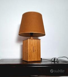 lampada in vimini anni 80. tutto originale. 