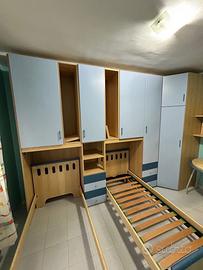 Cameretta doppio ponte con cabina angolare