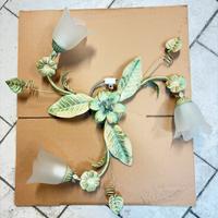 Lampadario in ferro battuto