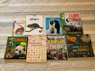 set 7 libri bambini animali del mondo 