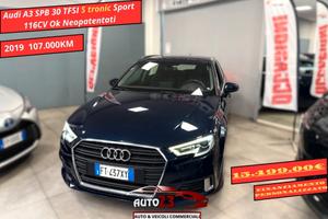 Audi A3 SPB 30 TFSI S tronic Sport 116CV Ok Neopat