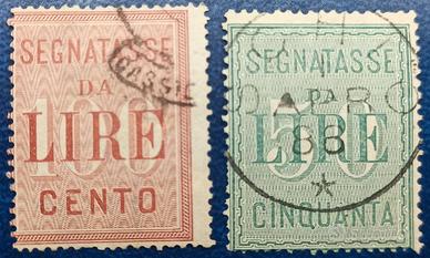 REGNO 1884 Cifra, formato più grande - Segnatasse
