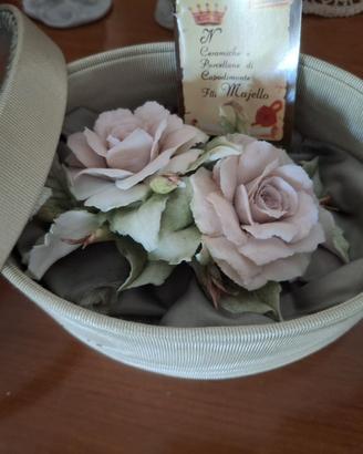 Capodimonte Majello - Composizione Rose in porcell