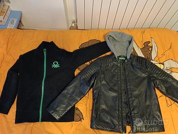 felpa e giacca Benetton bambino 8-9 anni