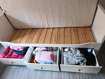 Letto hemnes Ikea 200*80 bianco con materasso