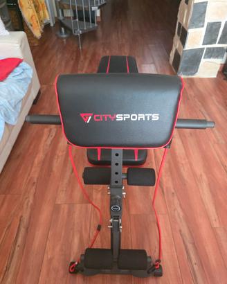 Panca multifunzione regolabile + Kit pesi 40 kg