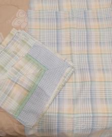 set di lenzuola letto singolo a scacchi