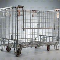 Ceste o gabbie zincate con ruote - carrelli
