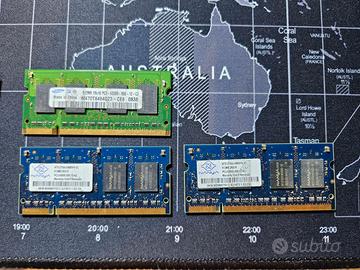 Banchi di RAM da 512Mb per portatili