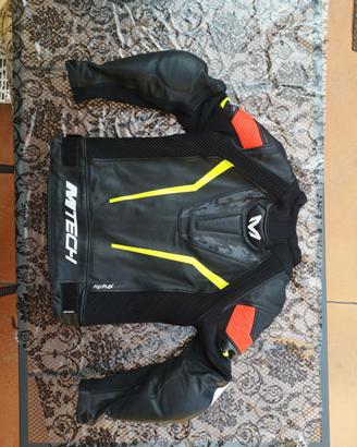 giacca moto 46 mtech uomo in pelle