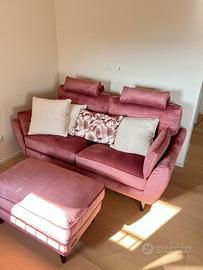 Divano Poltrone&Sofà con pouf – come nuovo