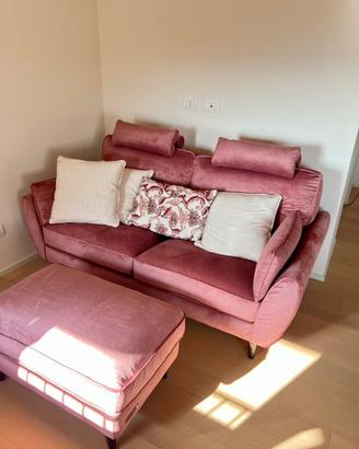 Divano Poltrone&Sofà con pouf – come nuovo