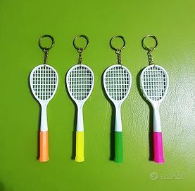 Set portachiavi racchetta da tennis vintage