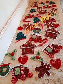 decorazioni natalizie lavorate all'uncinetto 