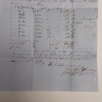 Manoscritto su carta blu 1864 Ferrara