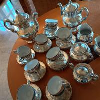 Set 18 tazzine Bavaria porcellana e argento