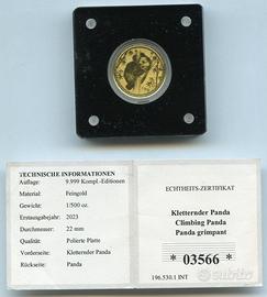 LINGOTTO ORO 999 PESO 1-500 ONCIA PANDA CINA