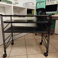 MOBILETTO PORTA PC e STAMPANTE colore nero