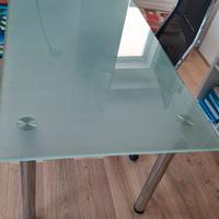 Tavolo scrivania in vetro temperato 160x80