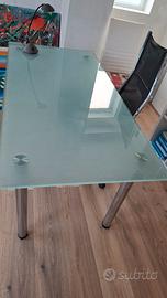 Tavolo scrivania in vetro temperato 160x80
