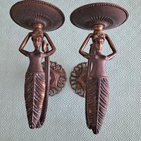 Coppia Applique ottone antiche vintage anni 50