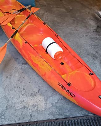 Kayak canoa tribord 3posti +pagaie+giubbotti nuovo