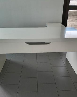 scrivania bianca Ikea 151x65