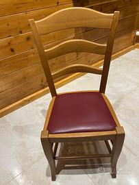 Sedie in massello di faggio con seduta in ecopelle