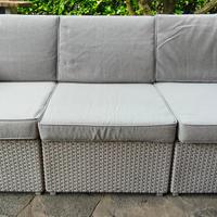 Salotto da giardino in rattan sintetico 