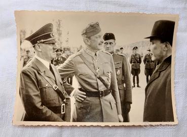 Fotografia epoca nazista Hitler Mannerheim R. Ryti