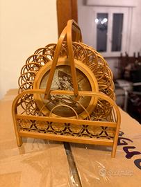 Set di 6 sottobicchieri con farfalle in rattan