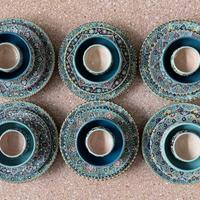 SERVIZIO 24 PEZZI PIATTI IRAN FATTI A MANO