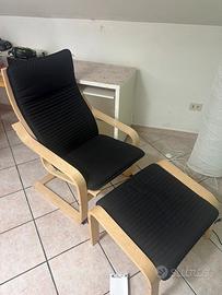 Poltrona e poggiapiedi ikea