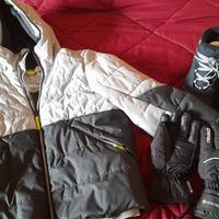 Giacca sci Qechua 12 anni + guanti sci +scarponcin