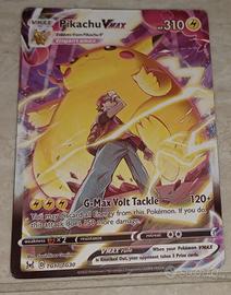 rara carta pikachu Vmax da collezione 