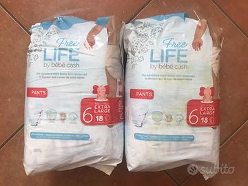 2 pacchi mutandine assorbenti taglia 6 + regali