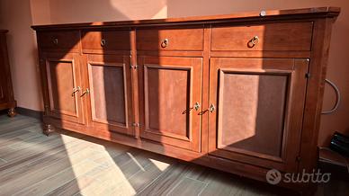 credenza con 4 ante e 4 cassetti