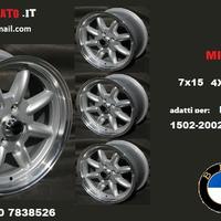 Cerchi minilite 7X15 ET05 bmw 1502 2002 E21 E30